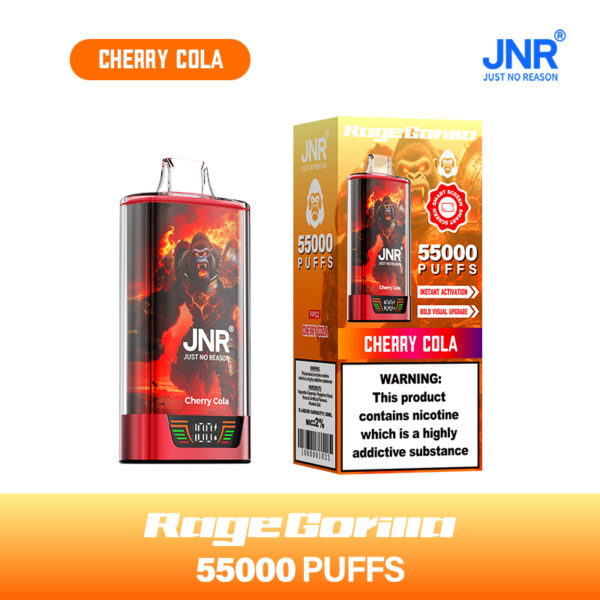 JNR RageGorilla 55000 PUFF – 55K Puffs, 40ml E-Liquid Powerhouse - Image 3