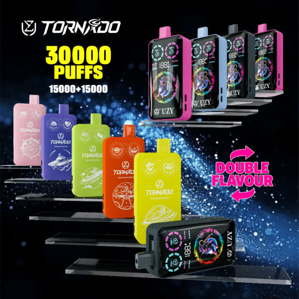 UZY TORNADO 30000 PUFF– Dual-Flavor Vaping Revolution - Image 4