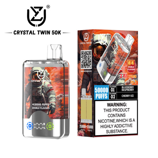 UZY CRYSTAL TWIN 50000 PUFF – EU Warehouse, Dual-Flavor Powerhouse for Ultimate Vaping Experience - Image 7