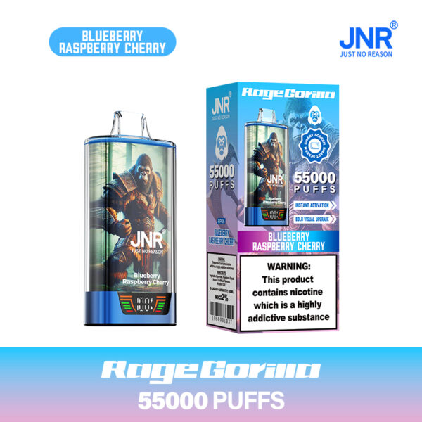 JNR RageGorilla 55000 PUFF – 55K Puffs, 40ml E-Liquid Powerhouse - Image 7