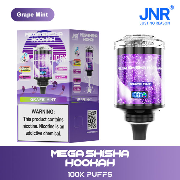 JNR MEGA SHISHA HOOKAH 100000 PUFF– High-Capacity, Immersive Vaping Experience - Image 8