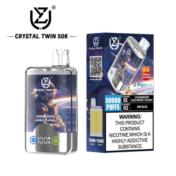 UZY CRYSTAL TWIN 50000 PUFF – EU Warehouse, Dual-Flavor Powerhouse for Ultimate Vaping Experience - Image 8