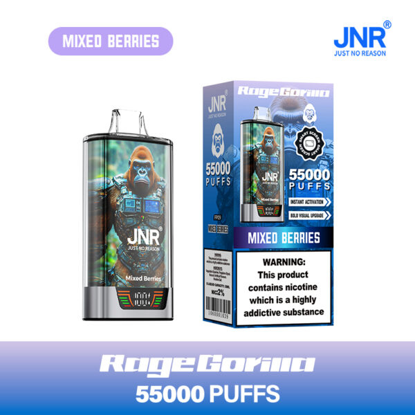 JNR RageGorilla 55000 PUFF – 55K Puffs, 40ml E-Liquid Powerhouse - Image 10