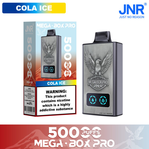 JNR Mega Box Pro 50000 PUFF – Ultimate 50K Puffs, Dual Mesh, 54ml E-Liquid Vape - Image 6
