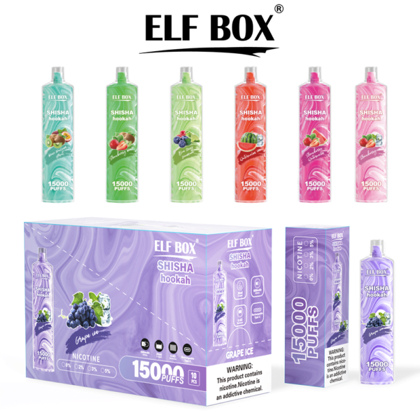 ELF BOX LS 15000 PUFF– 15,000 Puffs, 26ml E-liquid, Mesh Coil, Rechargeable Vape - Image 4