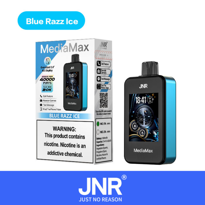 JNR Media Max 40000 Puffs-Blue Razz Ice-Disposable Vape-ultravape