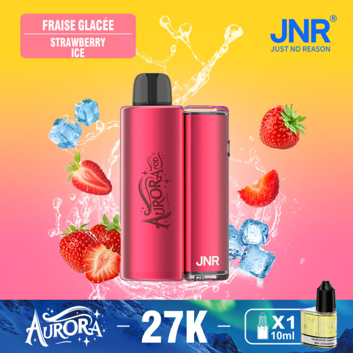 Strawberry-lce草莓冰-JNR AURORA 27000 PUFF-Kasumivape