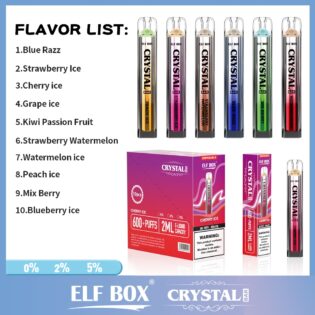 ELF BOX CRYSTAL 600 PUFF – Compact Power, 600 Puffs, Premium Flavors