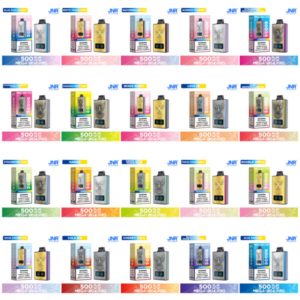 JNR Mega Box Pro 50000 PUFF – Ultimate 50K Puffs, Dual Mesh, 54ml E-Liquid Vape - Image 2