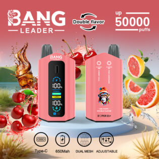Bang Leader 50000 PUFF: 850mAh Quick Charge Battery, 50,000 Hits of Uninterrupted, Premium Vaping
