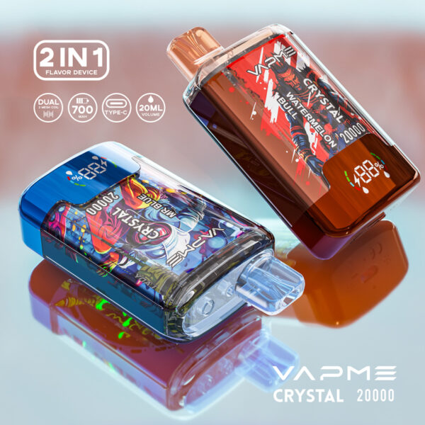 VAPME CRYSTAL 20000 PUFF: Dual Flavor Device with 20,000+ Puffs - Image 3