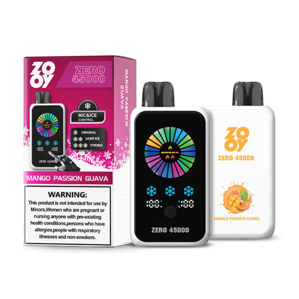 ZOOY ZERO 45000 PUFF: Your Vape, Your Rules: Touch Screen Control for Nicotine and Ice Levels - Image 5