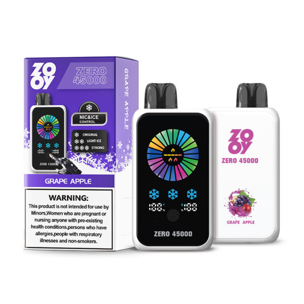 ZOOY ZERO 45000 PUFF: Your Vape, Your Rules: Touch Screen Control for Nicotine and Ice Levels - Image 6