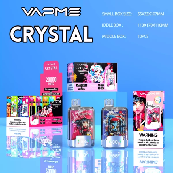 VAPME CRYSTAL 20000 PUFF: Dual Flavor Device with 20,000+ Puffs - Image 4