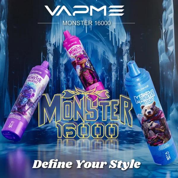 VAPME MONSTER 16000 PUFF: The Ultimate 16000-Puff Experience, with a Monster-Sized Capacity