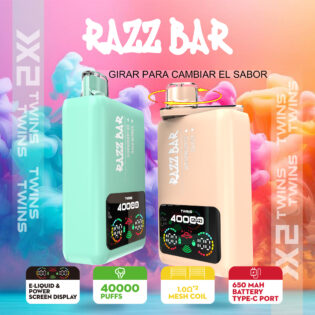 Razz Bar 40000: 40K Puffs | Mesh Coil | Type-C Rechargeable