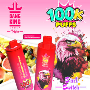 Bang King Triple 100000 PUFF: 100K Puffs | 45ml E-Liquid | Type-C