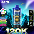 Bang 120000 Puffs 5 in 1 Vape-blueberry ice-watermelon bubble gum-sour apple mango melon-passion fruit kiwi lime-disposable vape