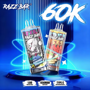 Razz Bar 60000 PUFF: 60K Puffs | Mesh Coil | Fast Overseas Shipping