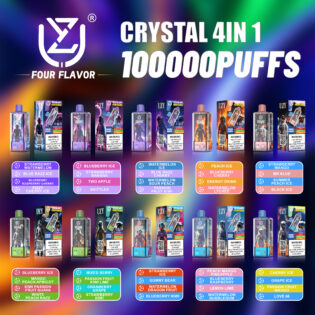 UZY Crystal 4 in 1 100000 PUFF: 100K Puffs | 4-in-1 Smart Vape