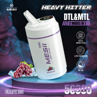 Mesii Shisha Heavy Hitter 50000 PUFF: 50K Puffs | 25W DTL Mode | Dual Mesh
