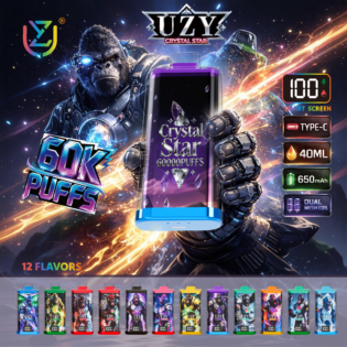 UZY Crystal Star 60000 PUFF: 60K Puffs | 40ml E-liquid | Smart LED Screen